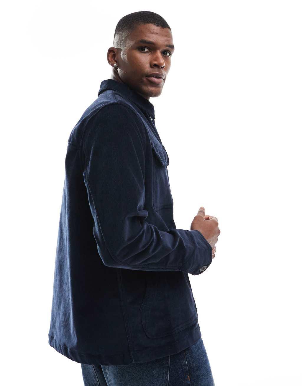 PS Paul Smith cord chore jacket in navy Product Image