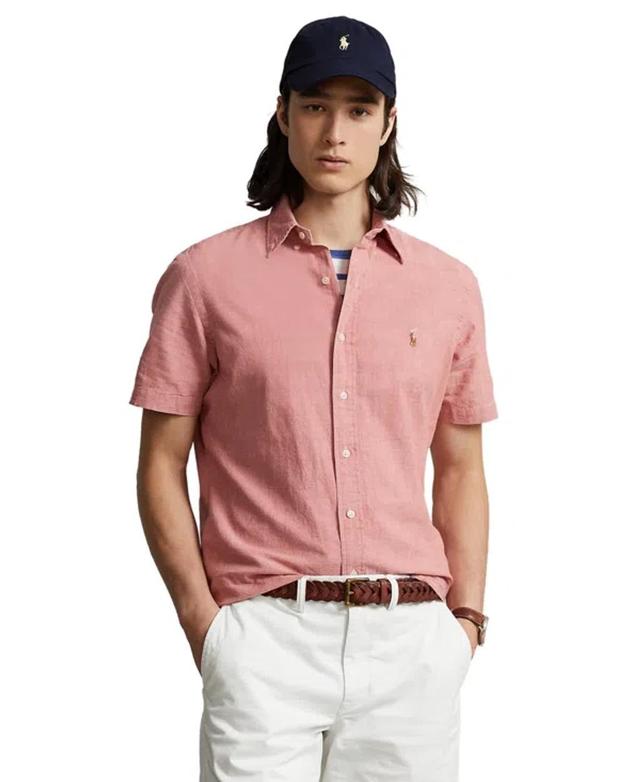 Polo Ralph Lauren Mens Classic-Fit Chambray Shirt - Nautical Red Product Image