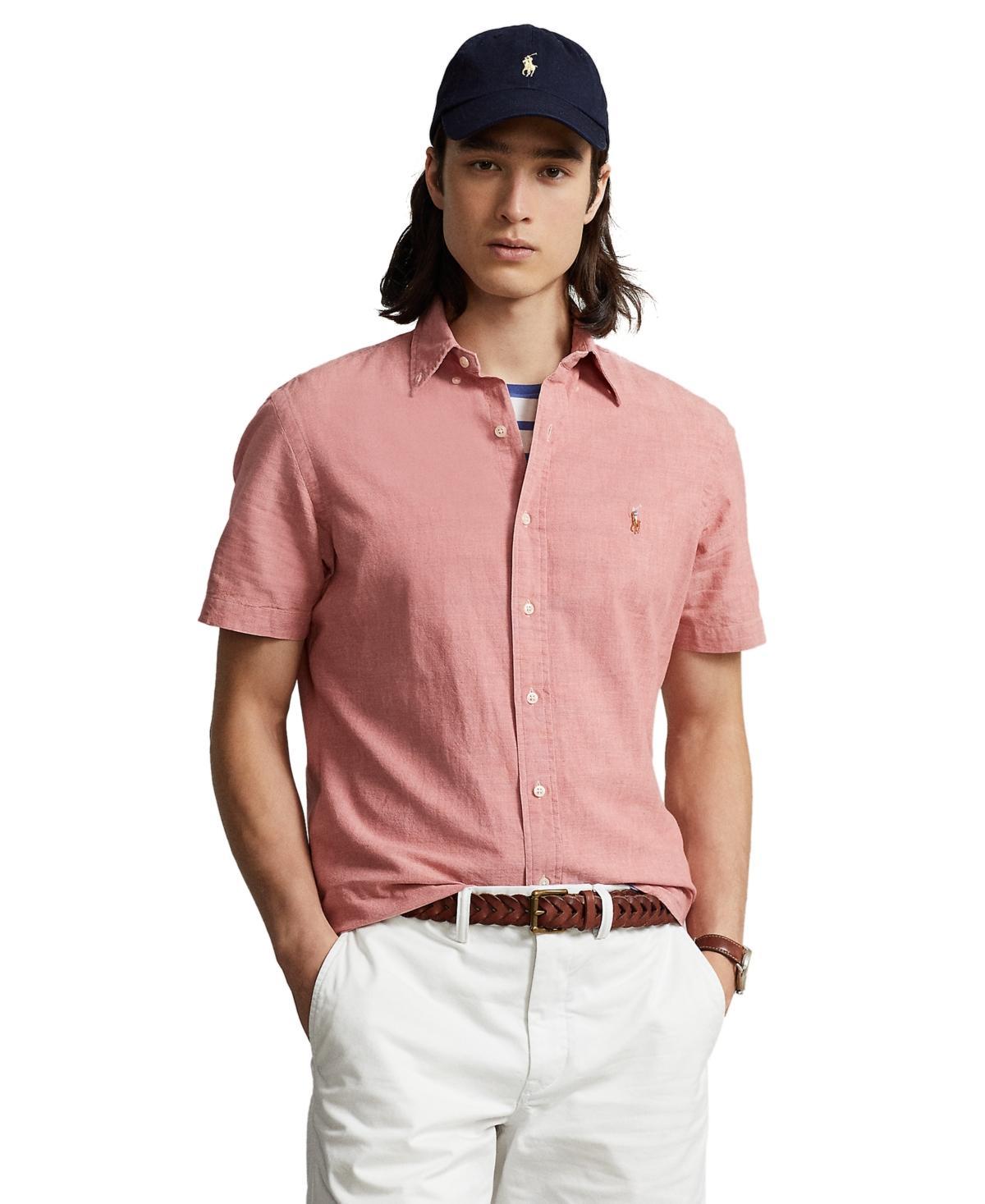 Men's Classic-fit Chambray Shirt In White Product Image