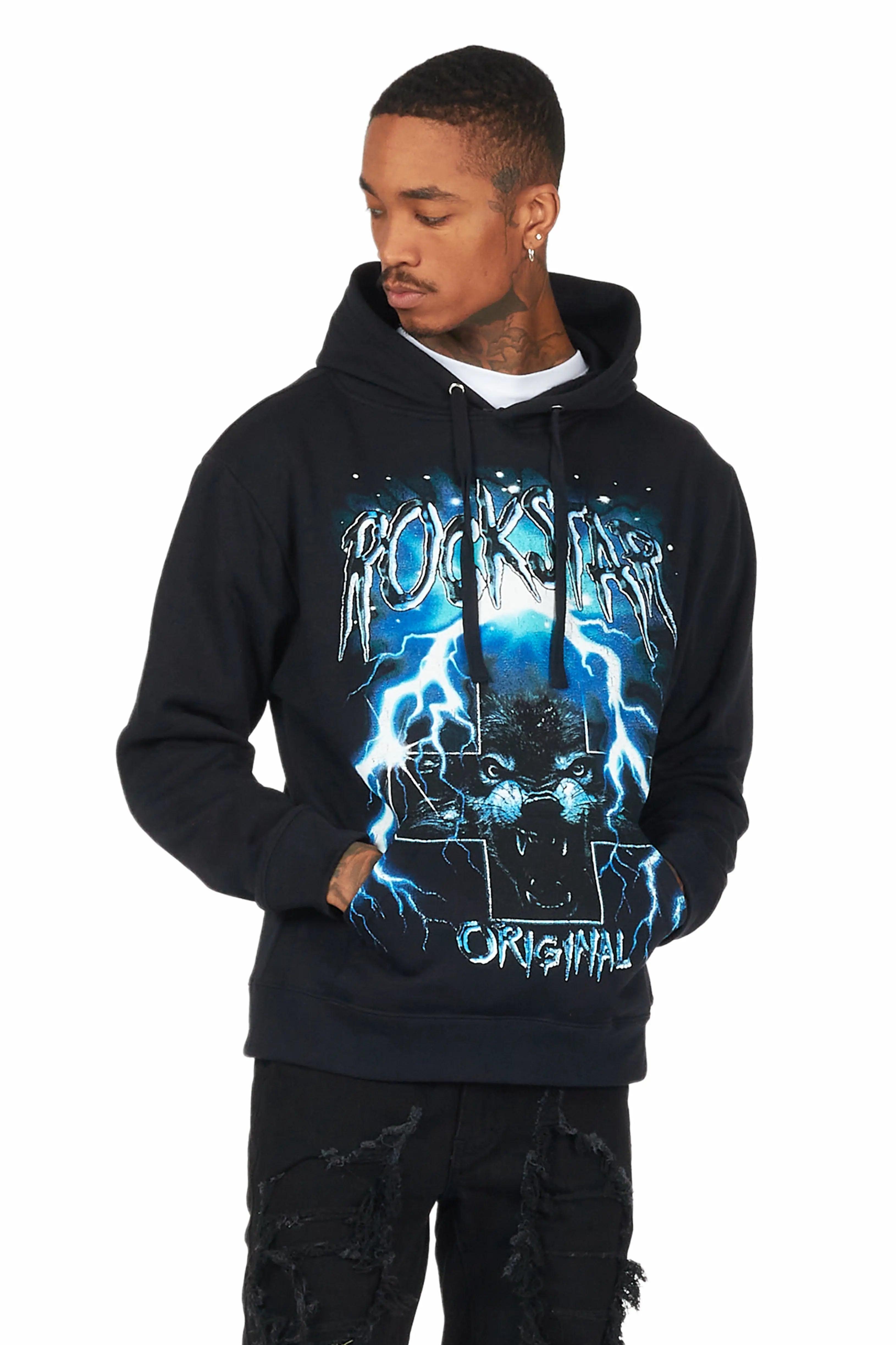 Bolk Black Graphic Hoodie Male Product Image