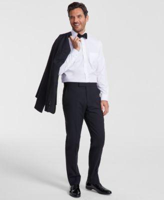 B by Brooks Brother Mens Classic-Fit Wool Blend Tuxedo Suit Pants Product Image