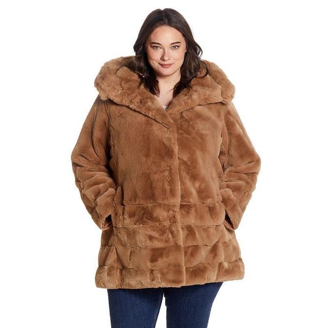 Gallery Hooded Faux Fur Coat Product Image