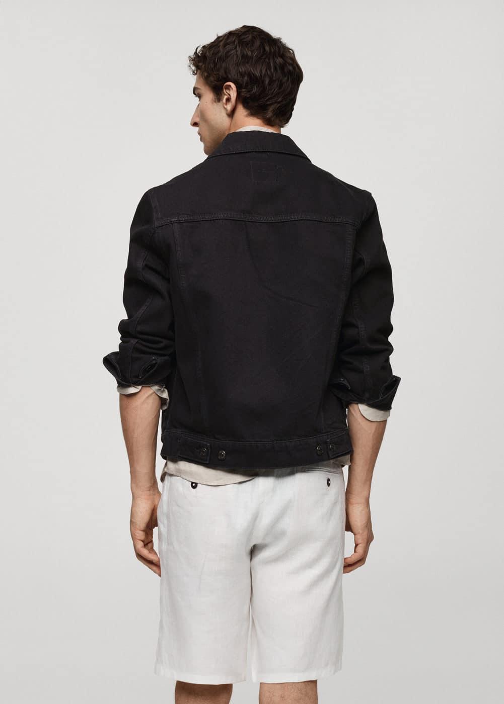 Mango Mens Pocketed Denim Jacket Product Image