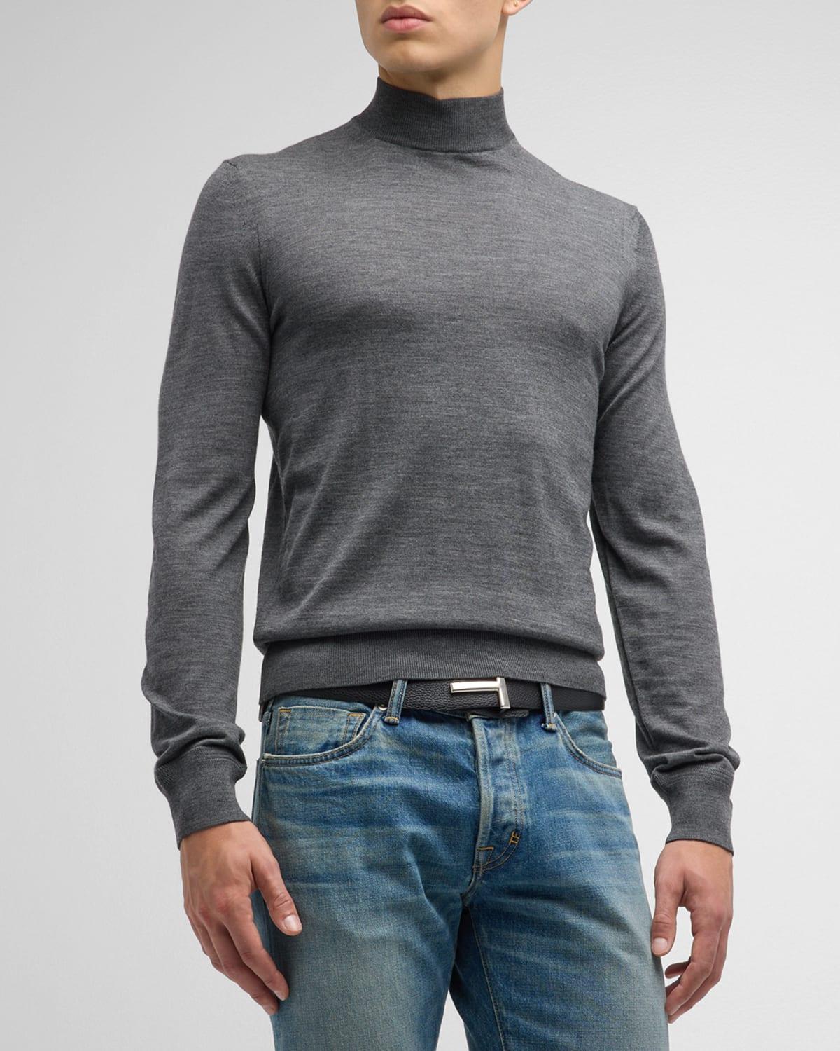 Mens Wool Mock Neck Sweater Product Image