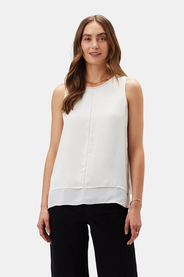 Zola Doubled Tank - Ivory Product Image