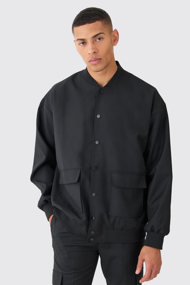 Tailored Oversized Bomber Jacket | boohooMAN USA Product Image