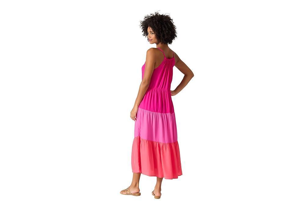 Tommy Bahama Color-Block Midi Tiered Dress Maui) Women's Clothing Product Image