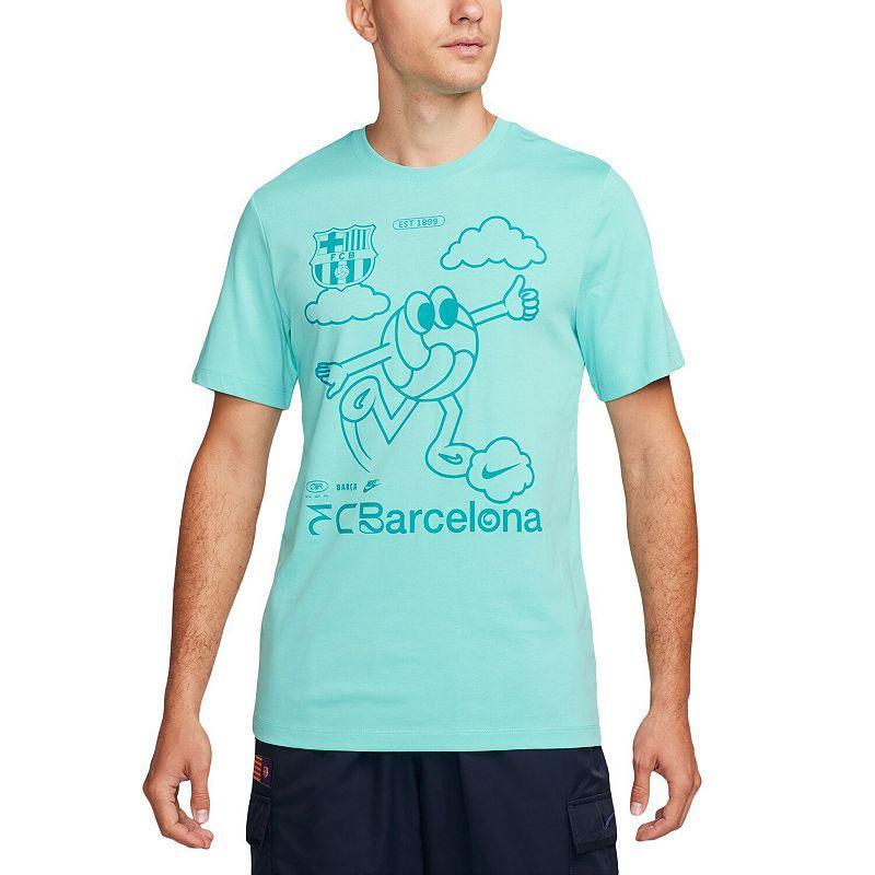 Mens Nike Aqua Barcelona Air Max 90 T-Shirt Turquoise/Blue Product Image