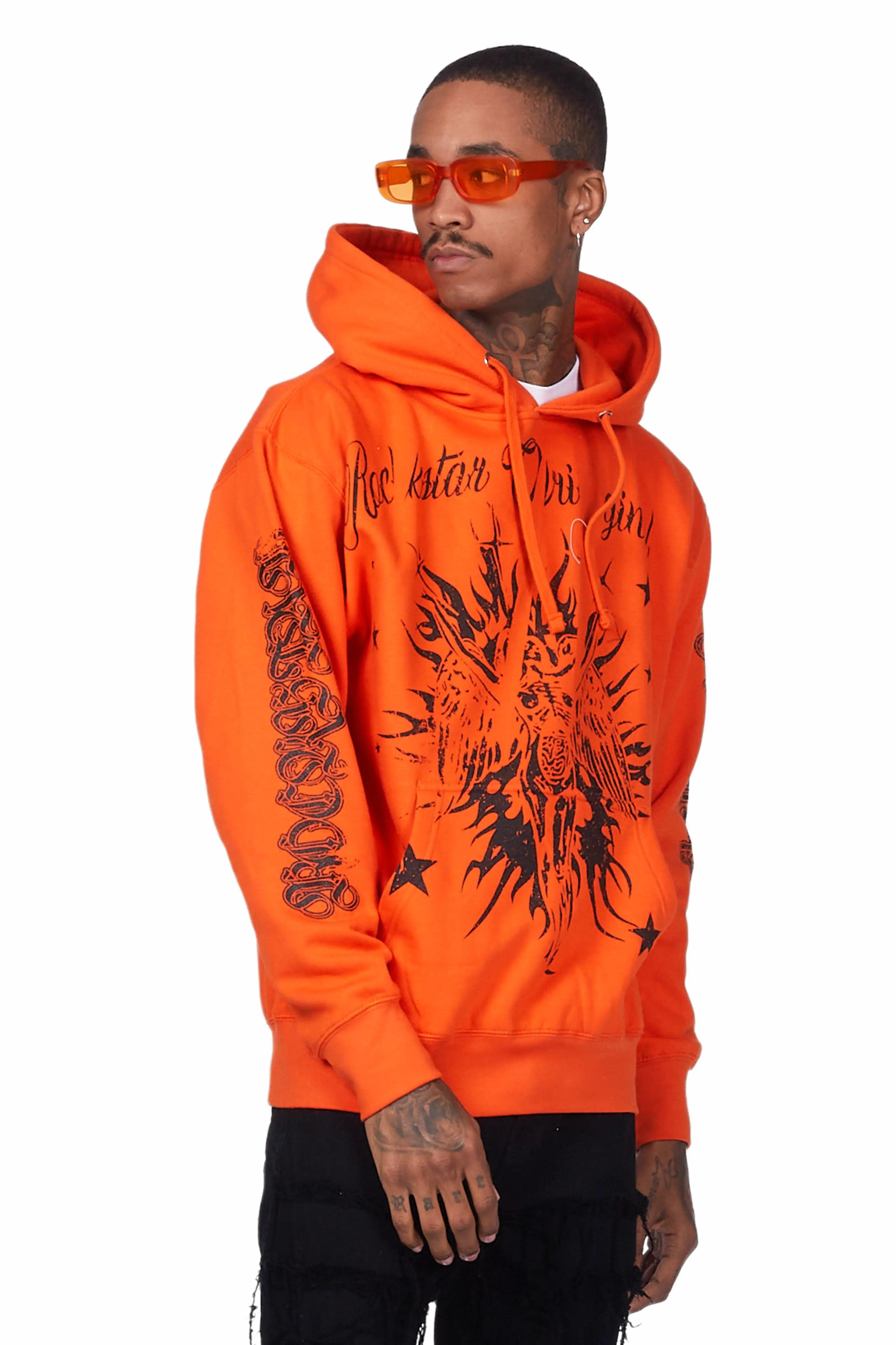 Mermaid Orange Graphic Hoodie Male Product Image