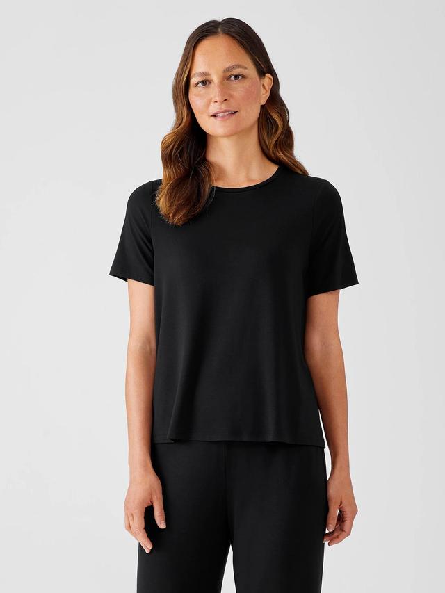 EILEEN FISHER Fine Jersey Crew Neck Teefemale Product Image