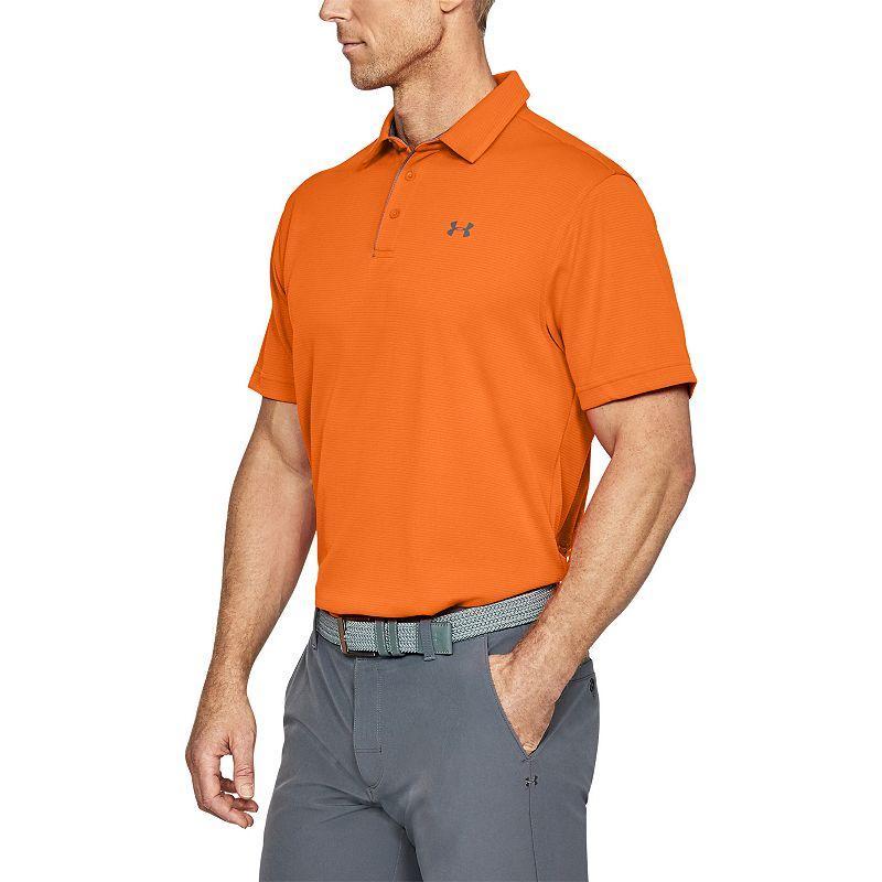 Mens Under Armour Tech Polo Orange Product Image