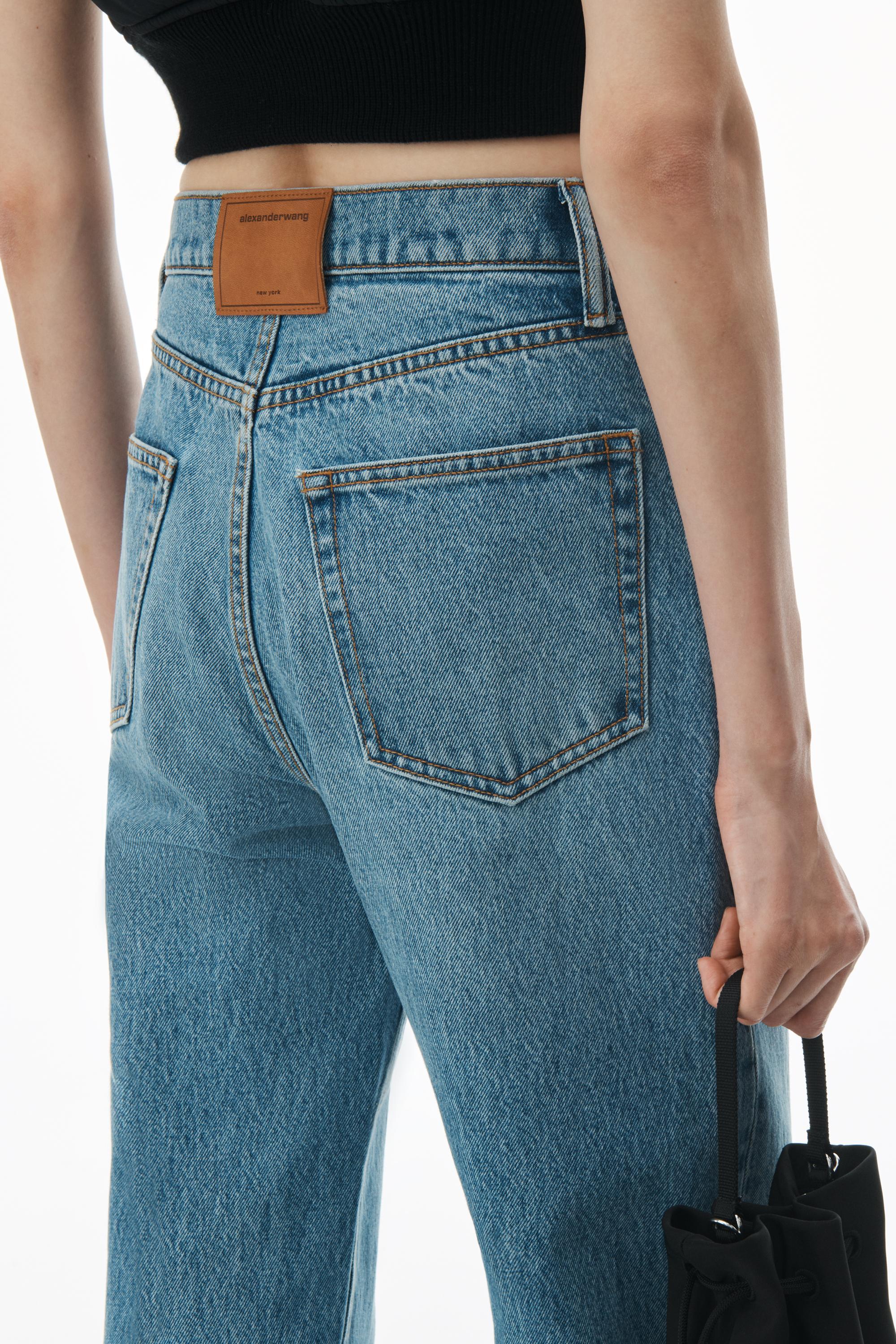 Ez Mid Rise Jeans With Embossed Logo Product Image