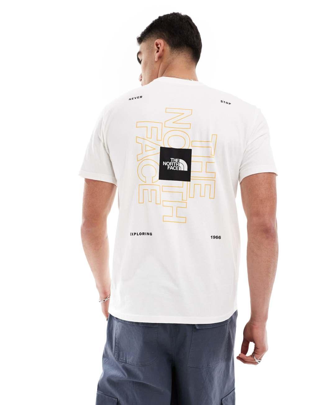 The North Face Brand Proud t-shirt with back graphic in white Product Image