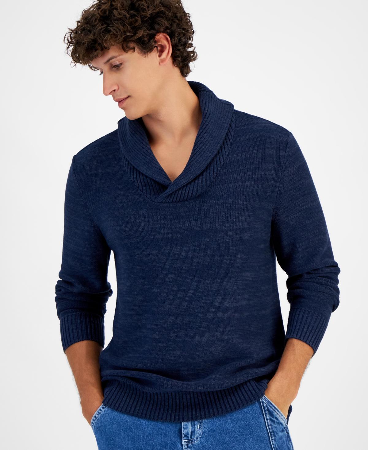 Sun + Stone Mens Marled Shawl-Collar Long Sleeve Pullover Sweater, Created for Macys Product Image