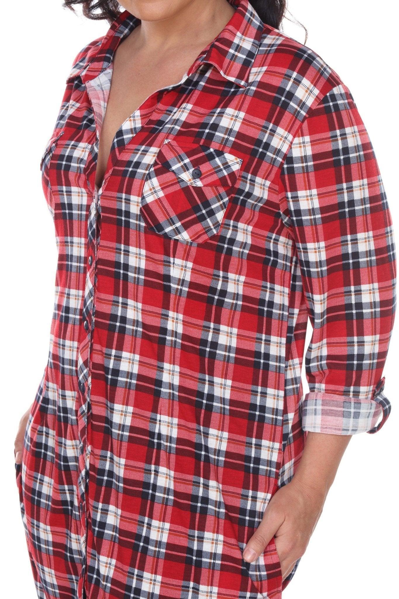 Piper Stretchy Plaid Tunic - Plus Product Image