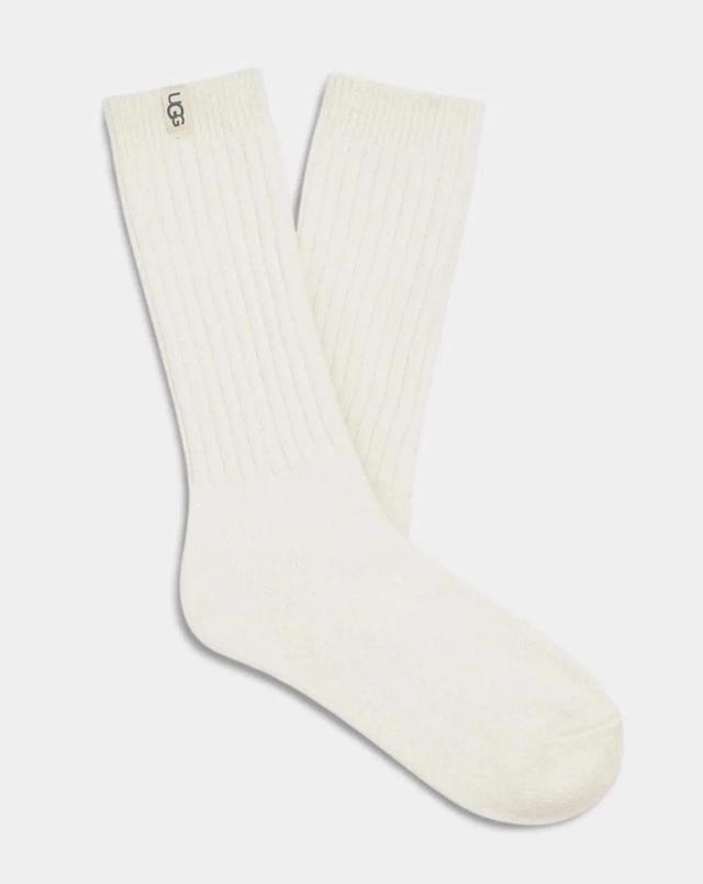 UGG® Rib Knit Slouchy Crew Sock White Product Image