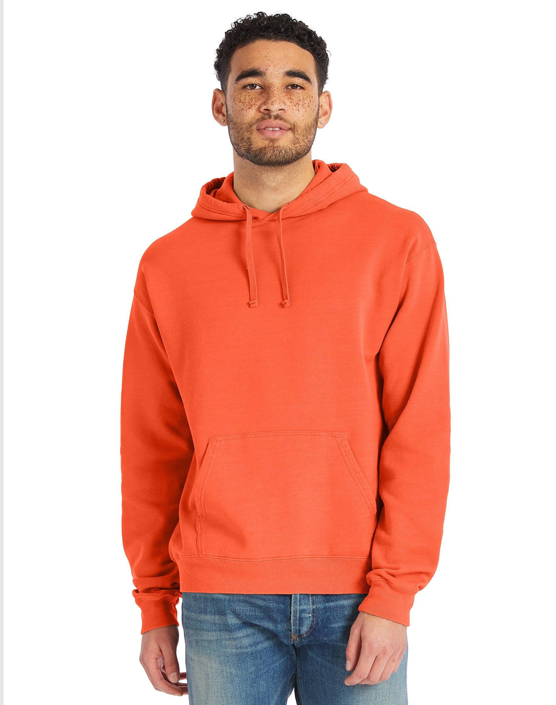 Mens Hanes Originals Garment Dyed Fleece Pullover Hoodie Product Image