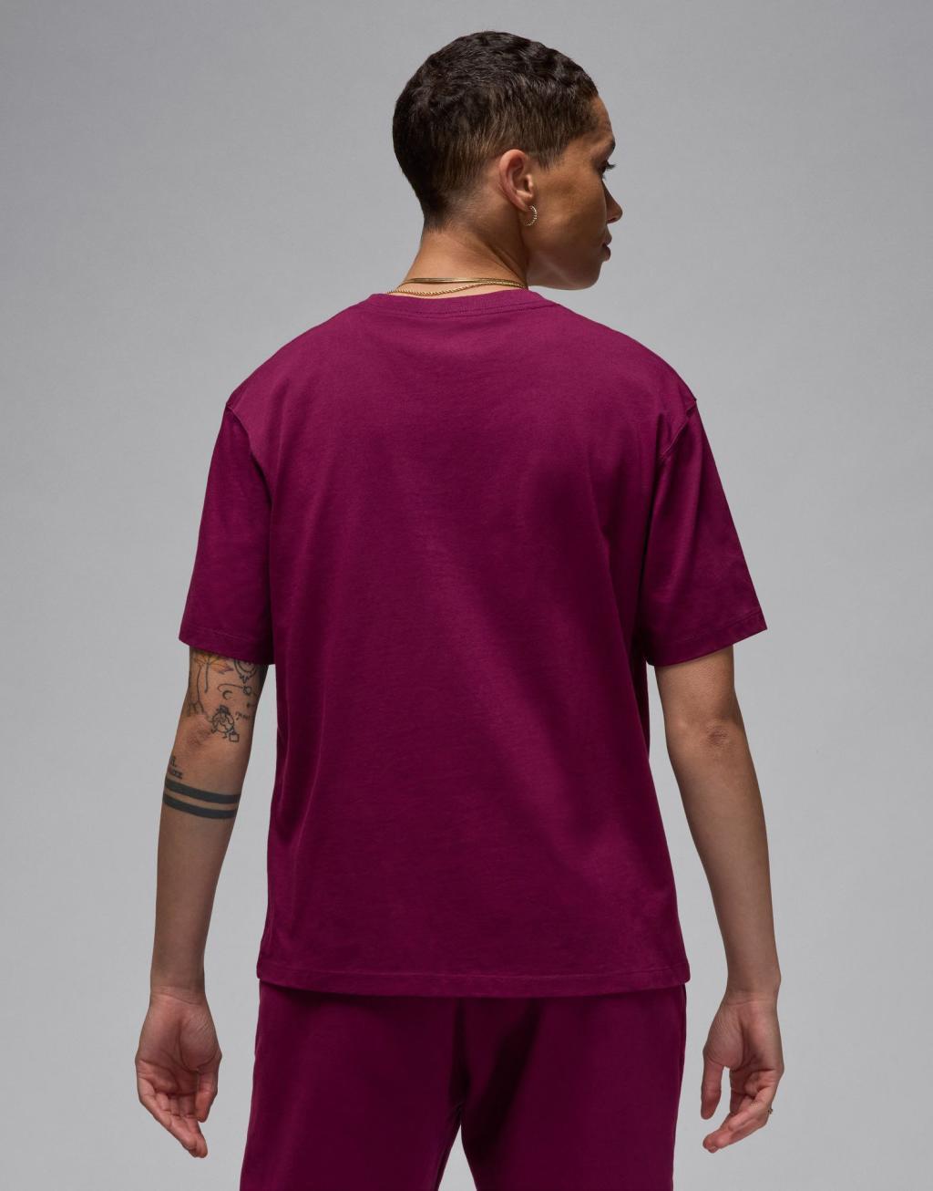 Jordan printed T-shirt in burgundy Product Image