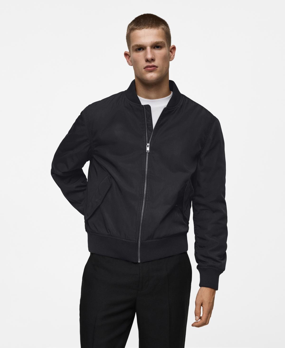 Mango Mens Quilted Water-Repellent Bomber Jacket Product Image