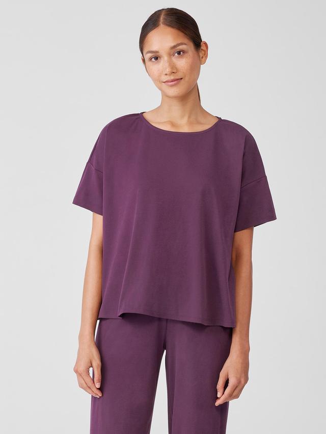 EILEEN FISHER Organic Cotton Interlock Sleep Teefemale Product Image