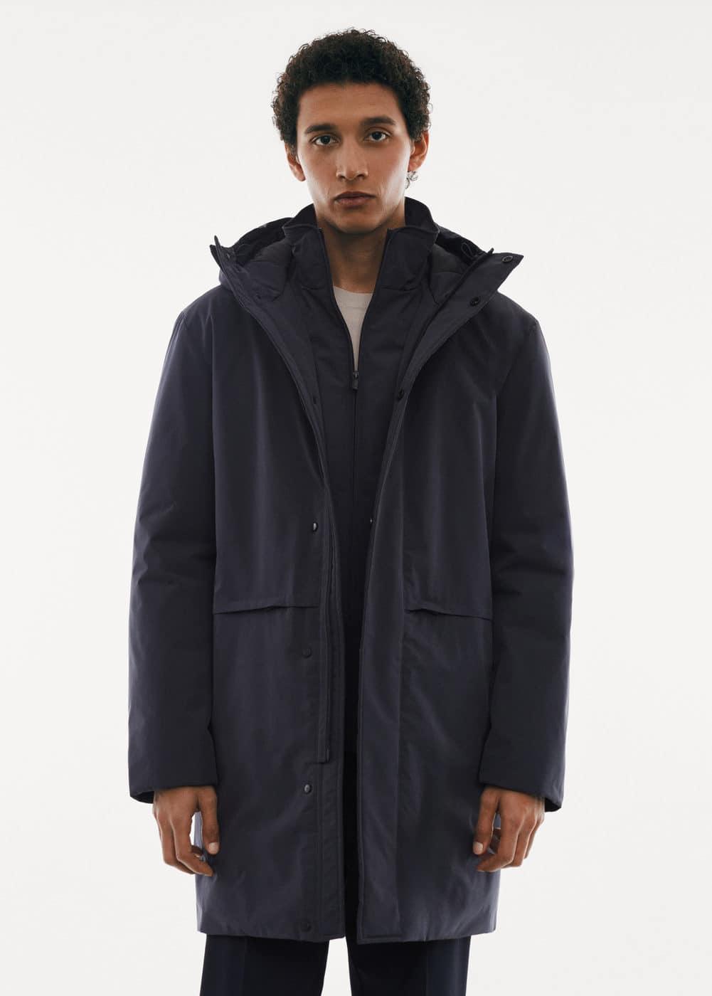 MANGO MAN - SOFEELATE® padded parka with hood navyMen Product Image