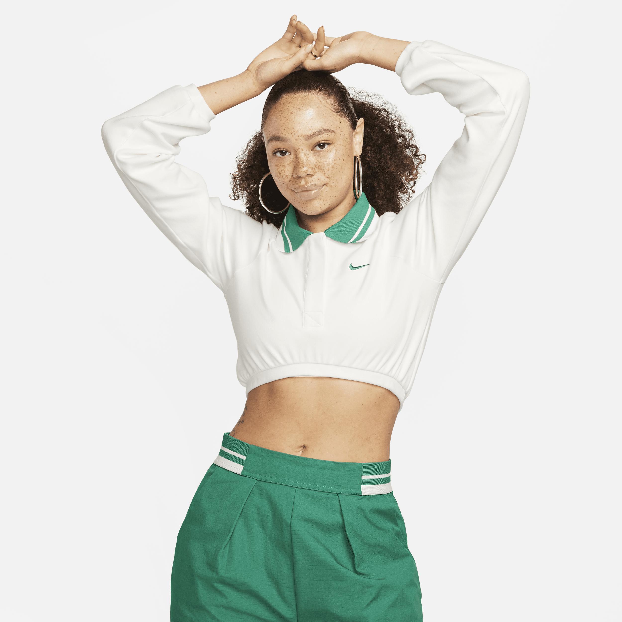 Women's Nike Sportswear Collection Cropped Long-Sleeve Polo Product Image