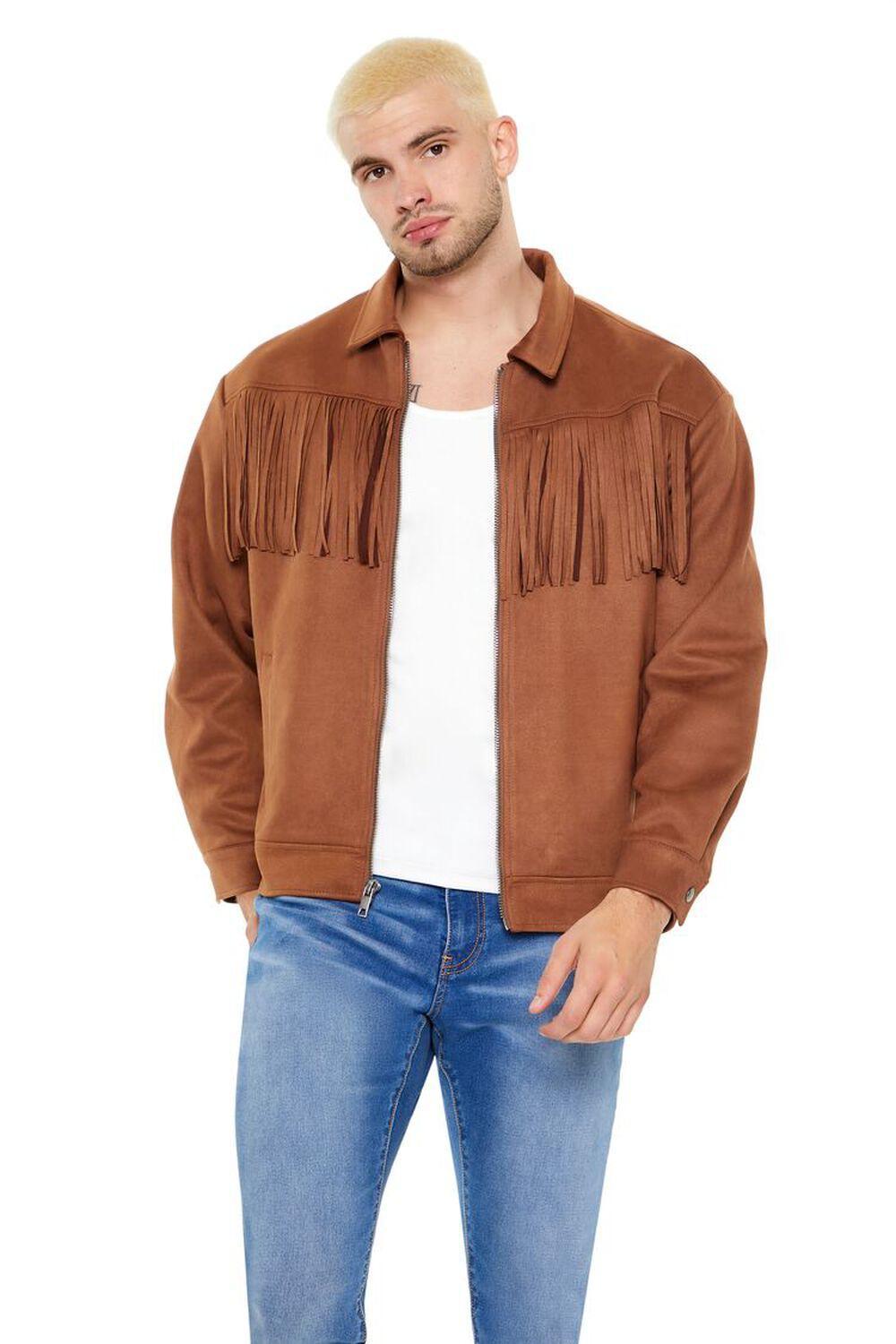 Faux Suede Fringe Jacket | Forever 21 Product Image