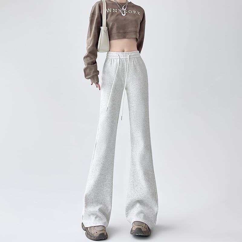 Drawstring Waist Bootcut Sweatpants Product Image