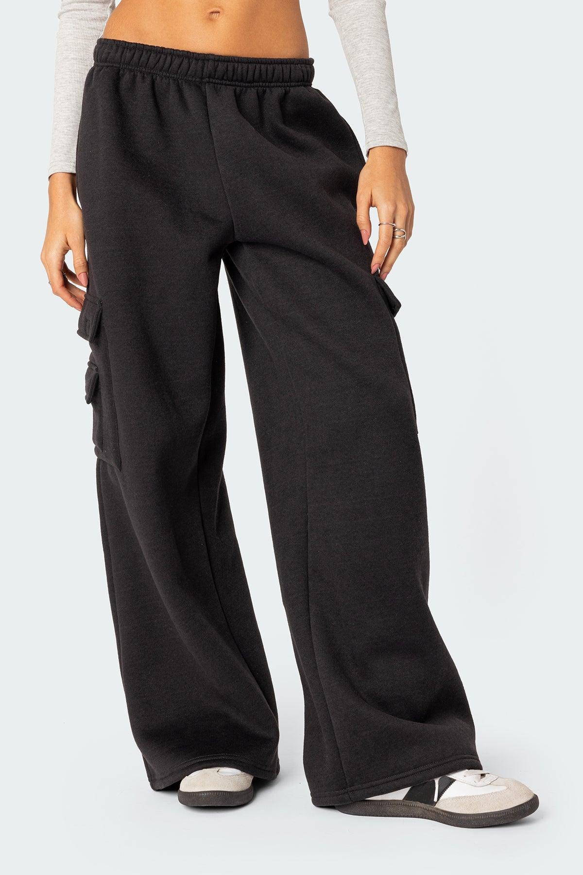 Wide Leg Cargo Sweatpants Product Image