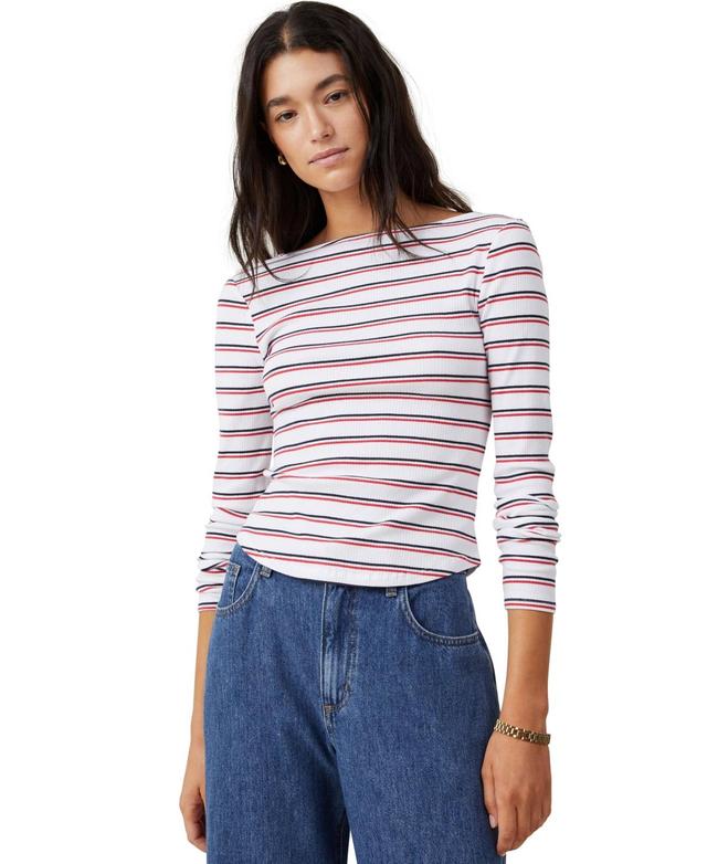 Cotton On Womens Margot Boat Neck Long Sleeve Top Product Image