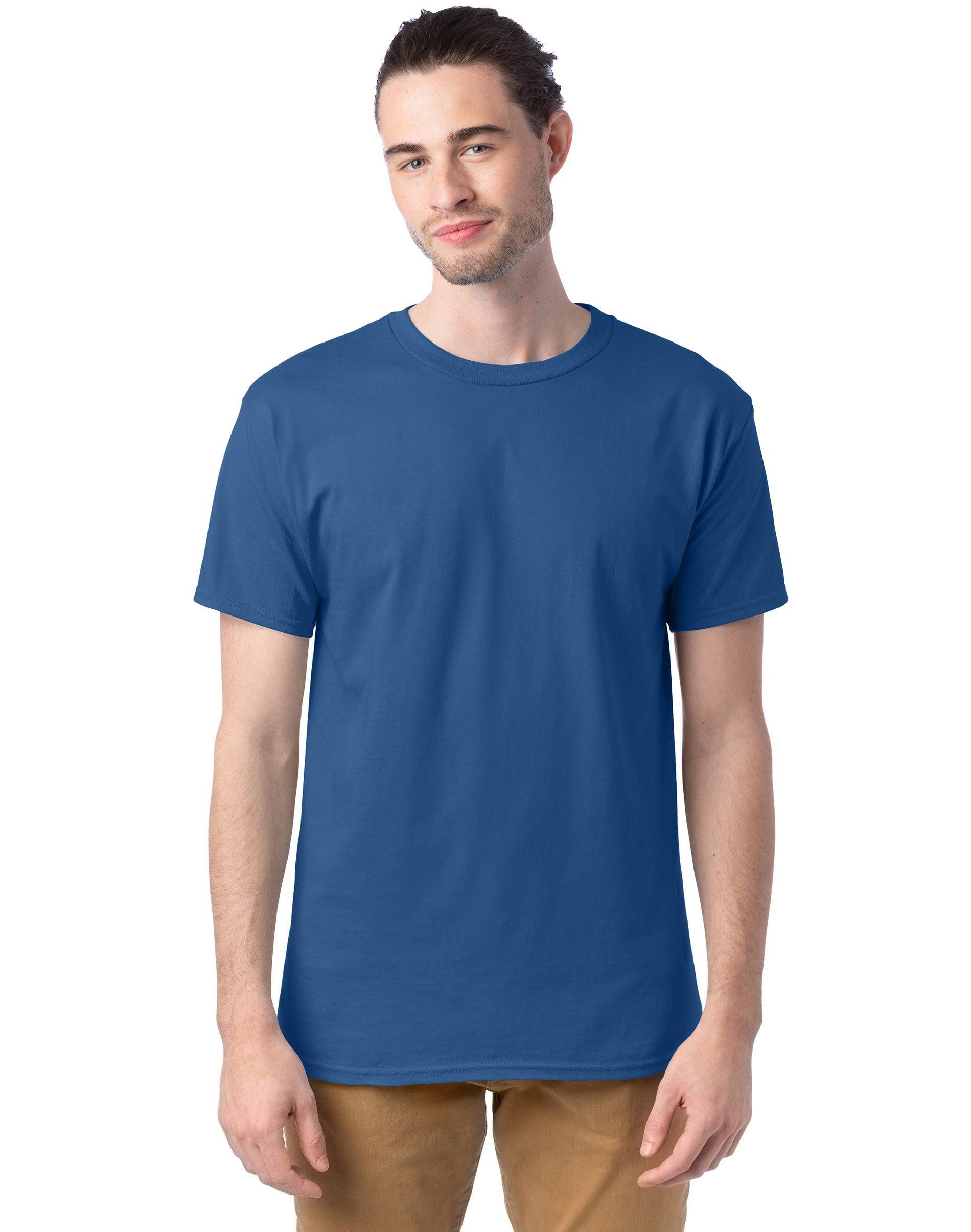 Mens Hanes Essentials 4-Pack Cotton T-Shirt Product Image