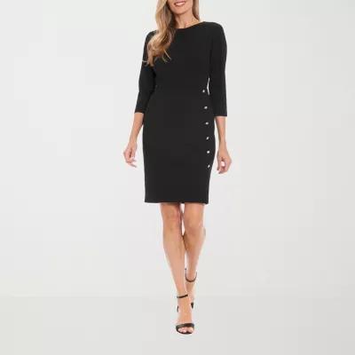 London Times Womens 3/4 Sleeve Sheath Dress Product Image