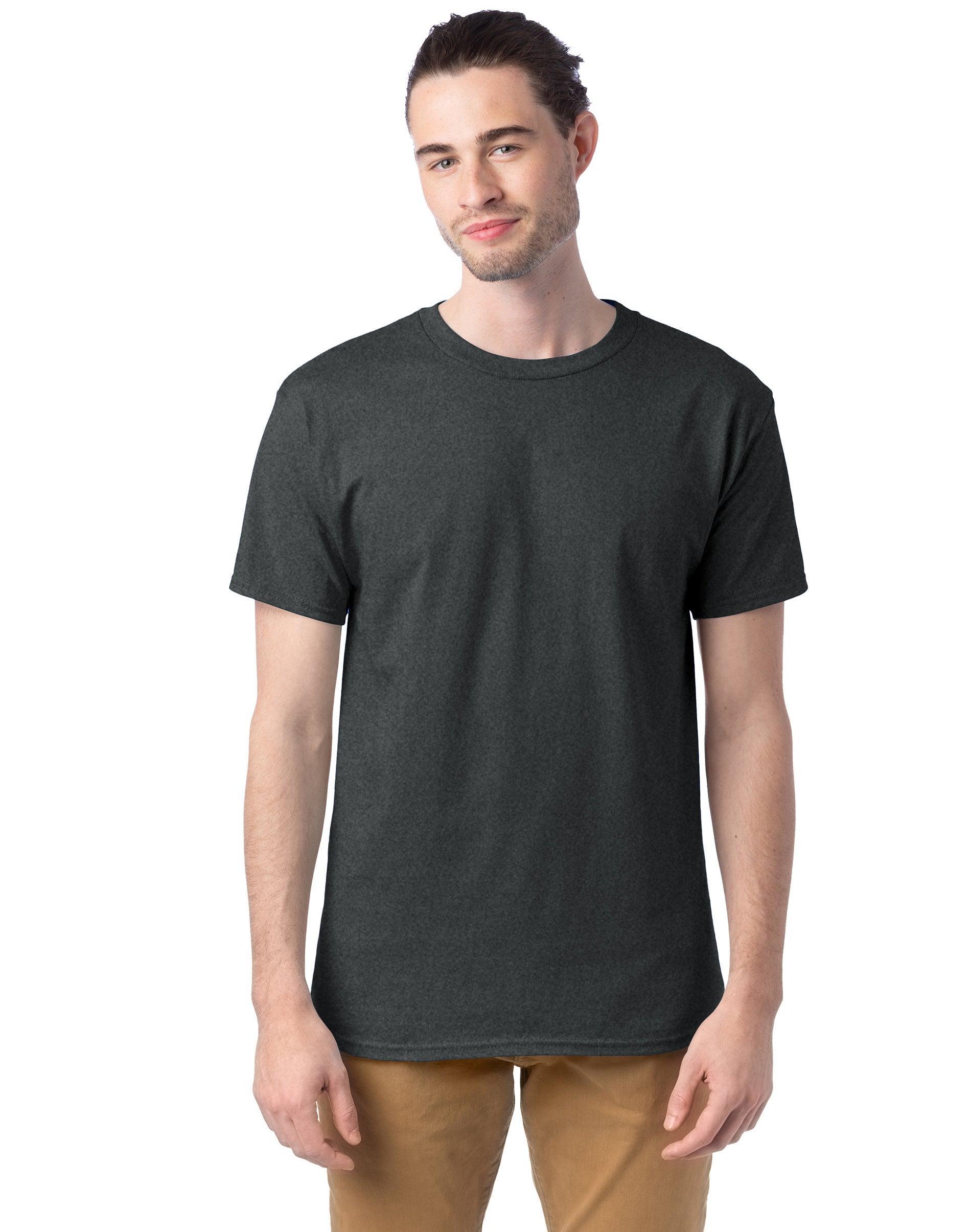 Mens Hanes Essentials 4-Pack Cotton T-Shirt Product Image