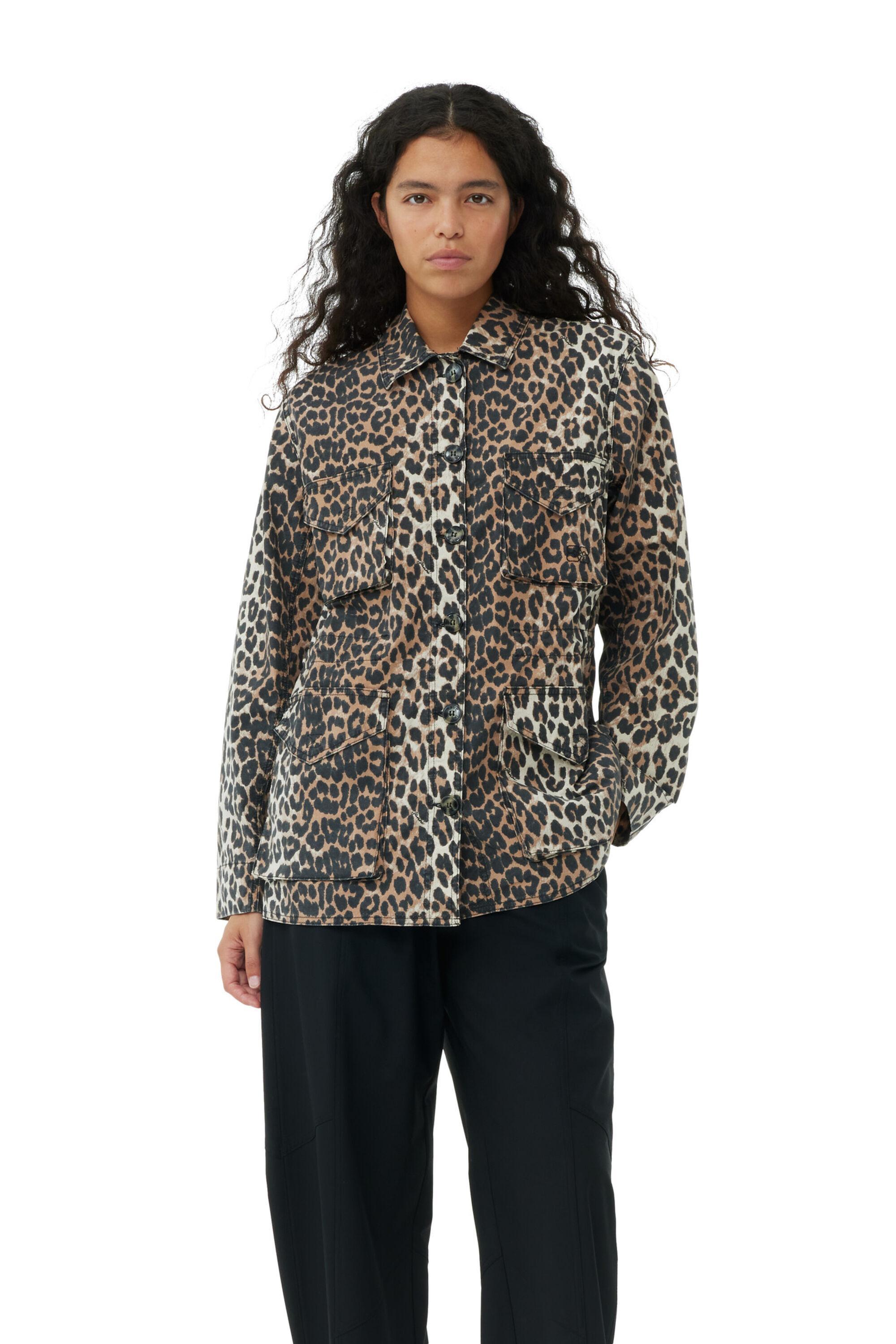 Leopard Cotton Canvas Jacket Product Image