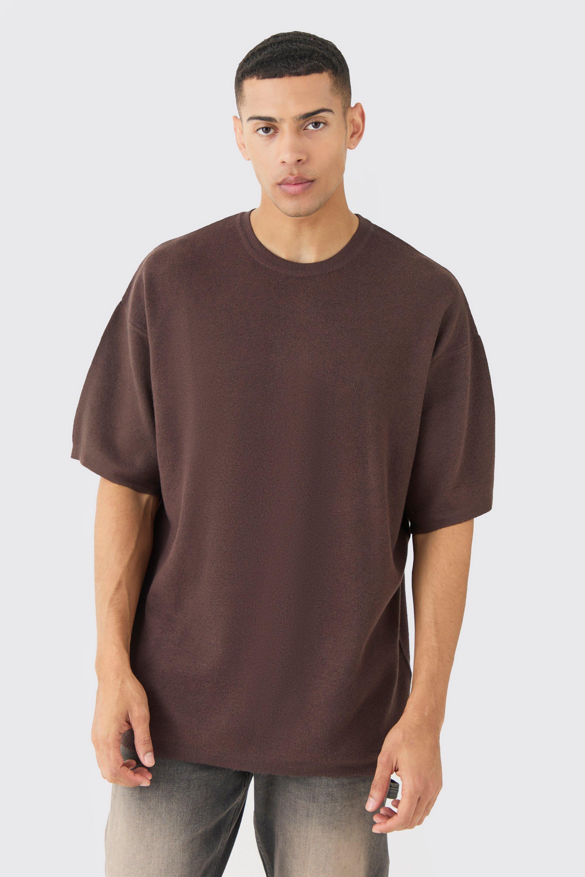 Oversized Knitted T-shirt | boohooMAN USA product image