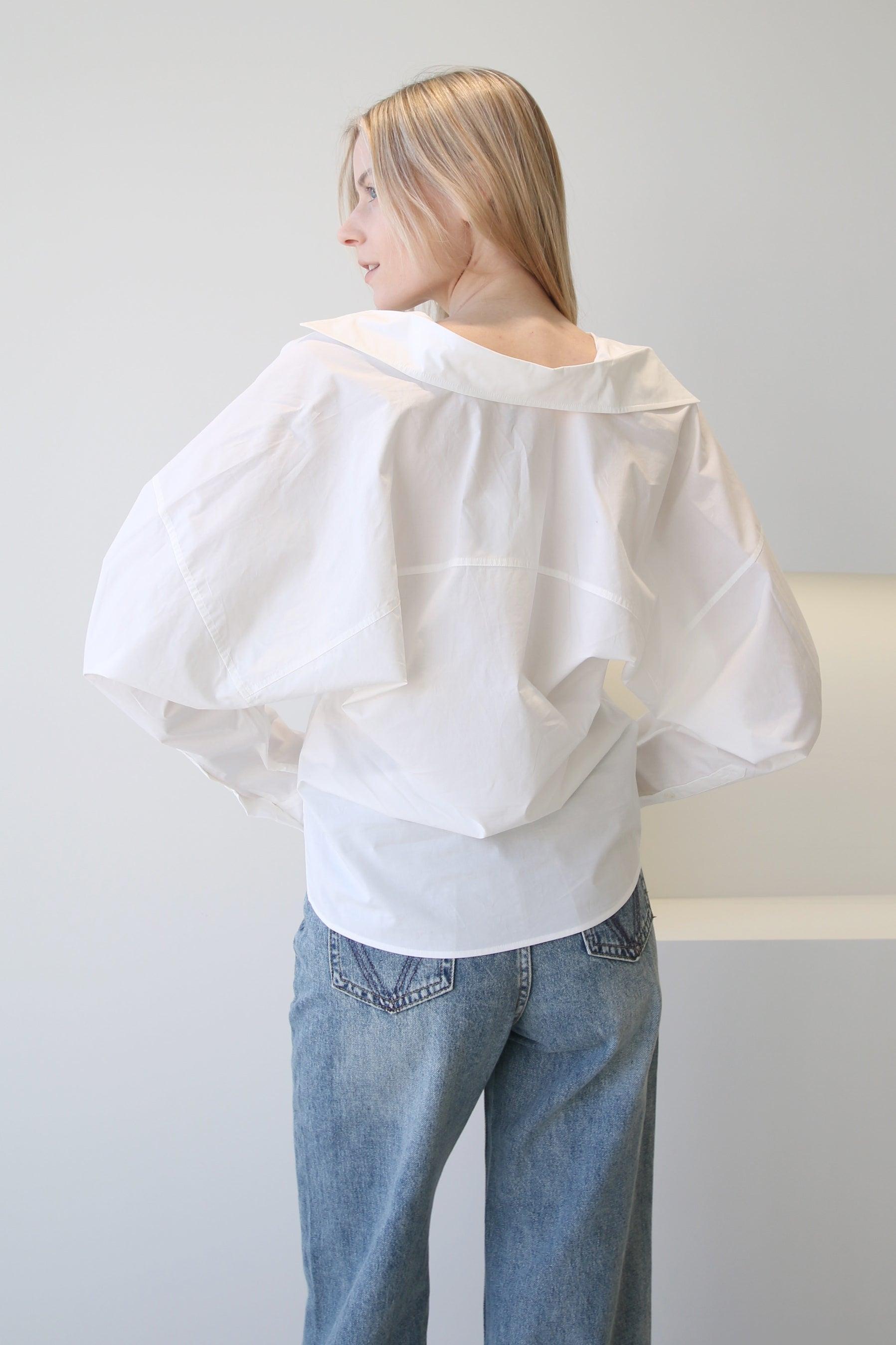 Toteme Cotton Poplin Shirt White Product Image