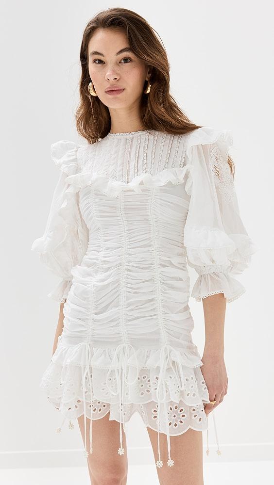 FARM Rio White Lace Mini Dress | Shopbop Product Image