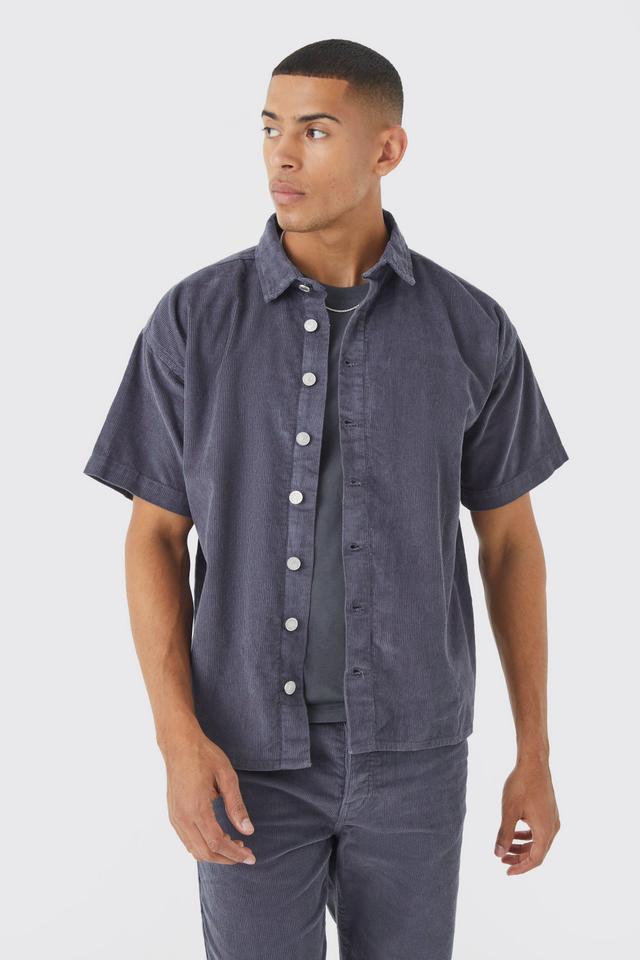 Boxy Fit Corduroy Shirt | boohooMAN USA Product Image