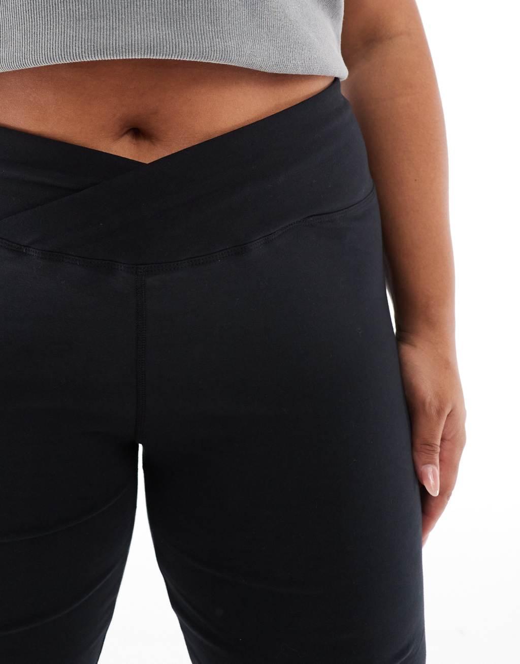 ASOS 4505 Curve slim kick legging with wrap waist in soft touch fabric Product Image