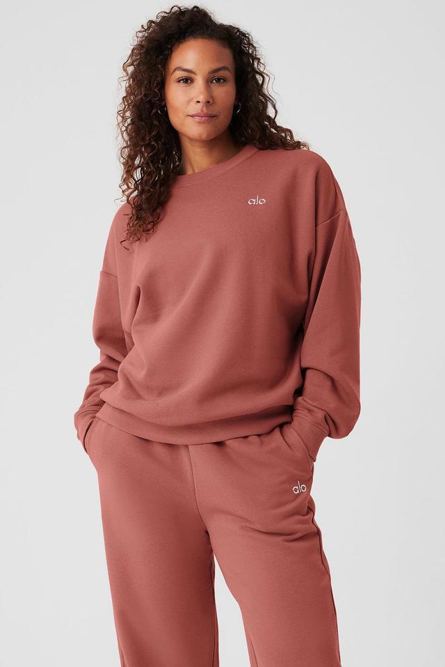 Accolade Crew Neck Pullover - Soft Terracotta Female Product Image