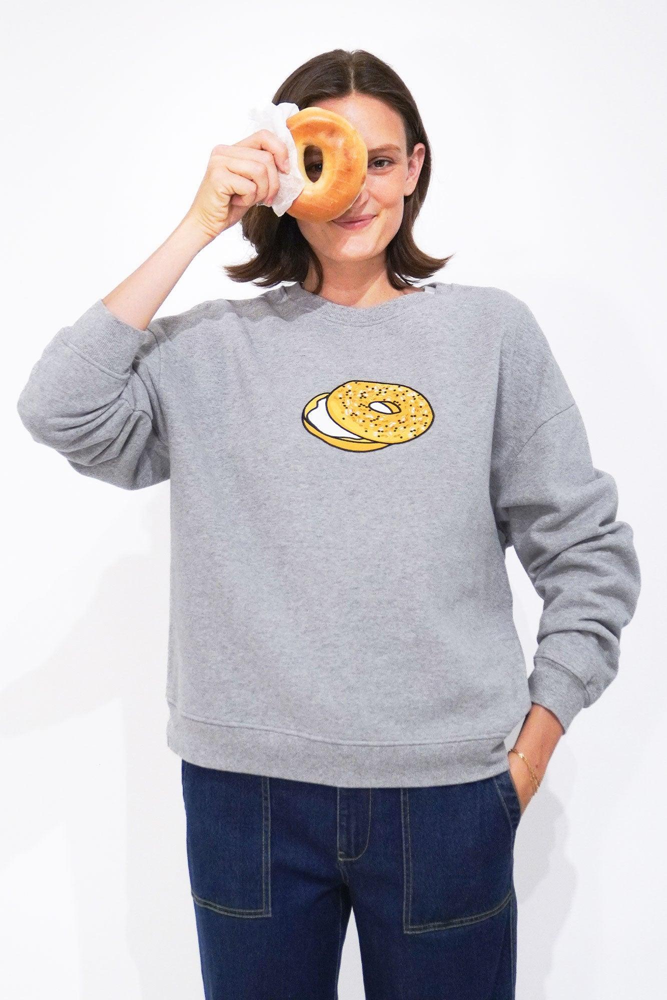 The Oversized Bagel Sweatshirt - Heather Grey Female Product Image