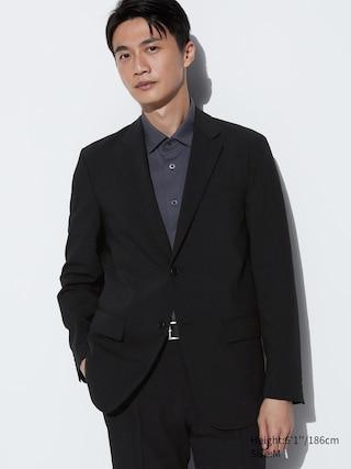 Mens Airsense Blazer (Wool-Like) with Quick-Drying Black 2XS UNIQLO US Product Image