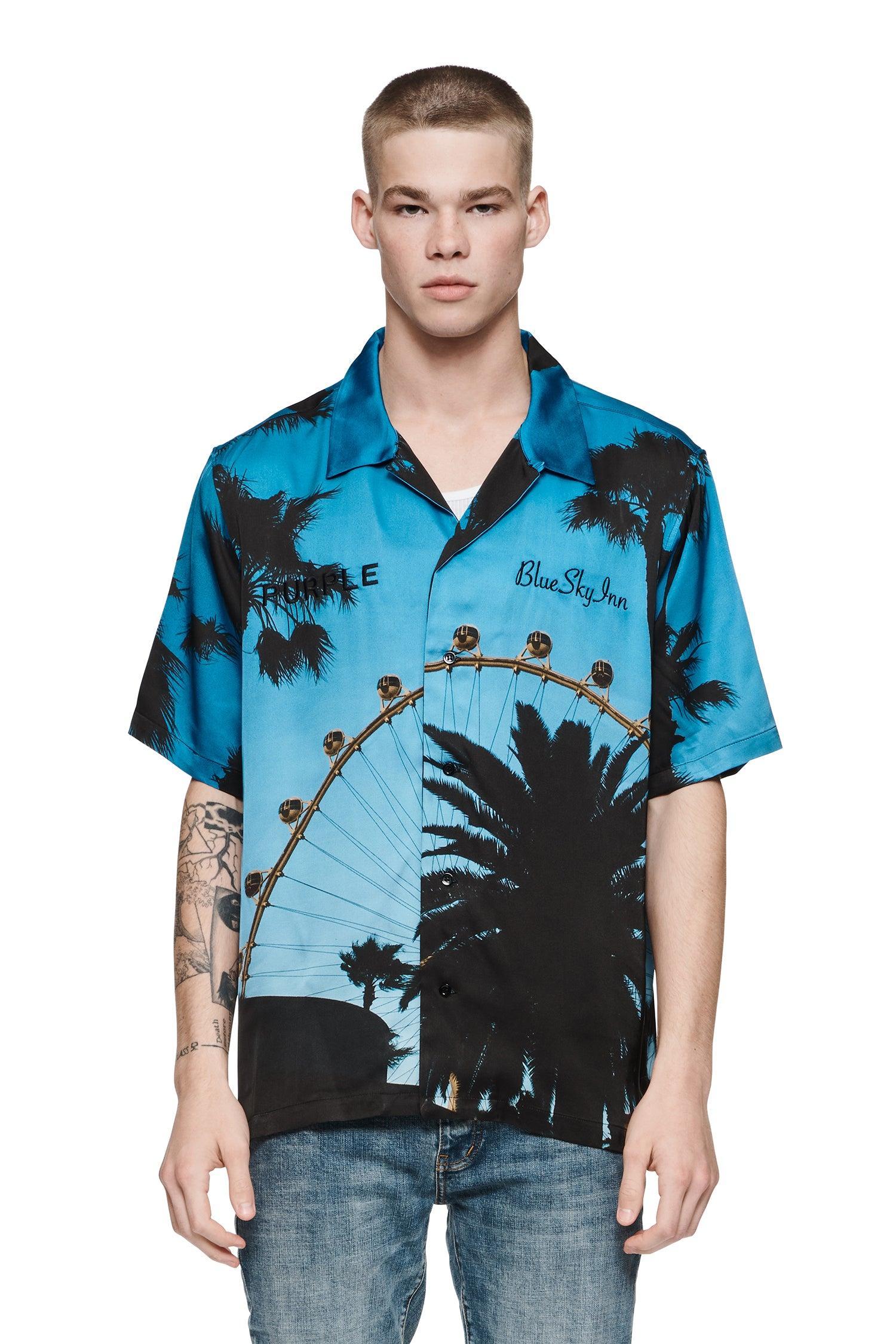 Purple X Blue Sky Shirt Male Product Image