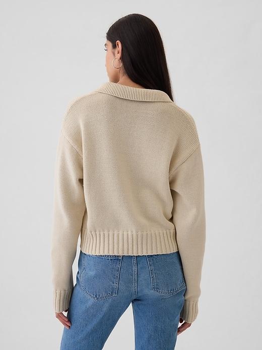 Shrunken Polo Sweater Product Image