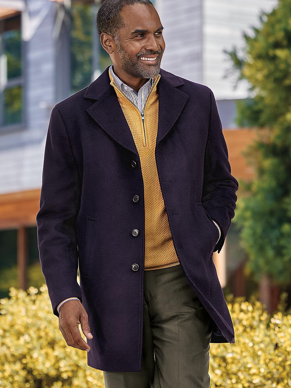 Wool Topcoat - Purple Product Image