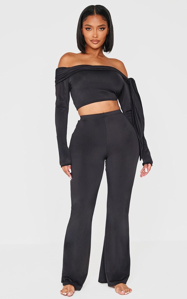 Shape Black Sculpt High Waisted Flared Pants Product Image