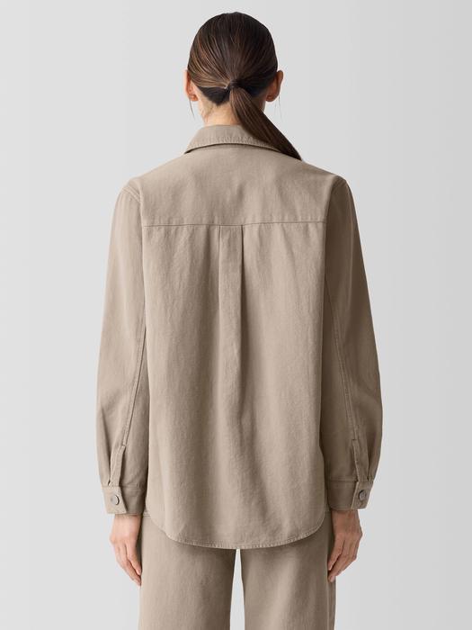 Garment-Dyed Utility Organic Cotton Shirt Jacket Product Image