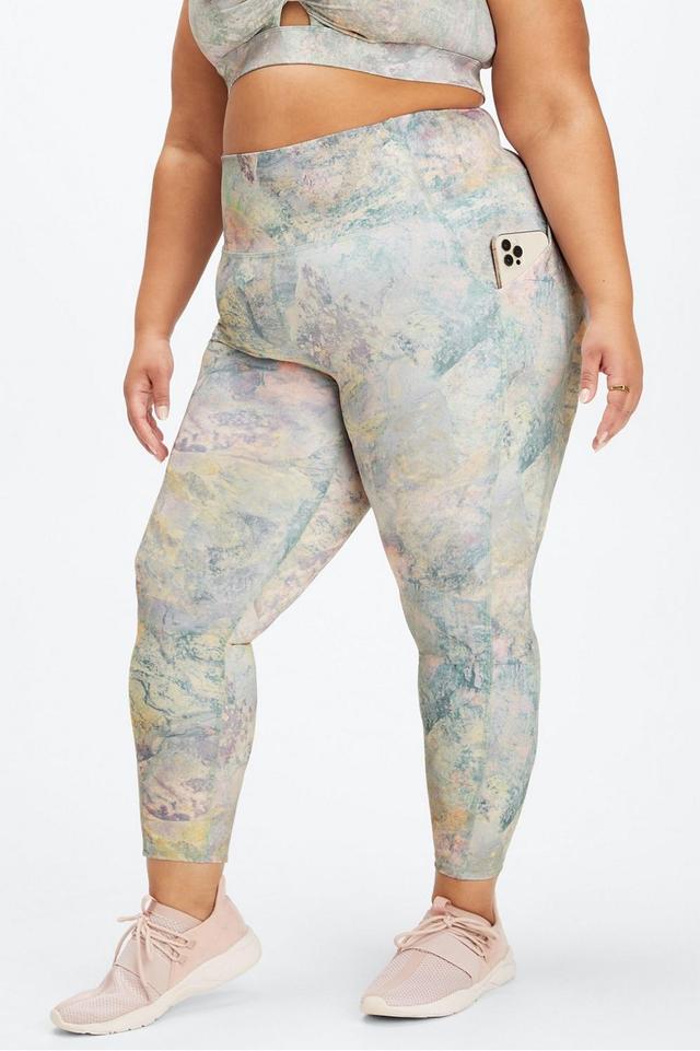 Fabletics Oasis High-Waisted 7/8 Legging Womens Moonrock Size S Product Image