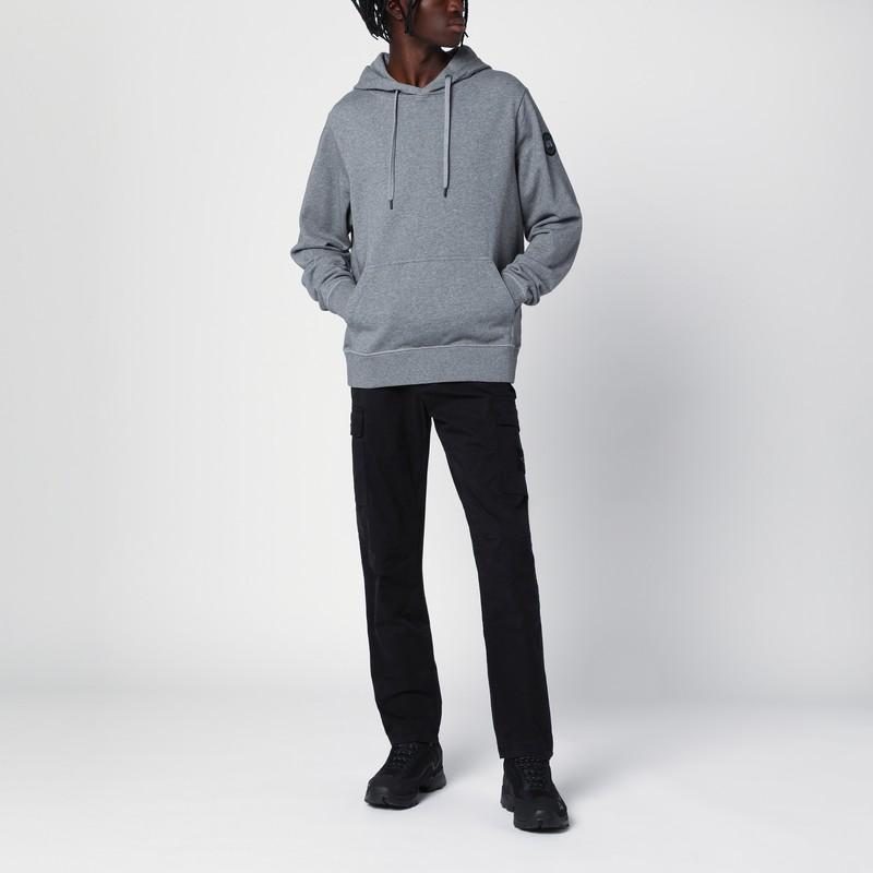 CANADA GOOSE Grey Huron Hoody Black Label In Stone Heather Product Image