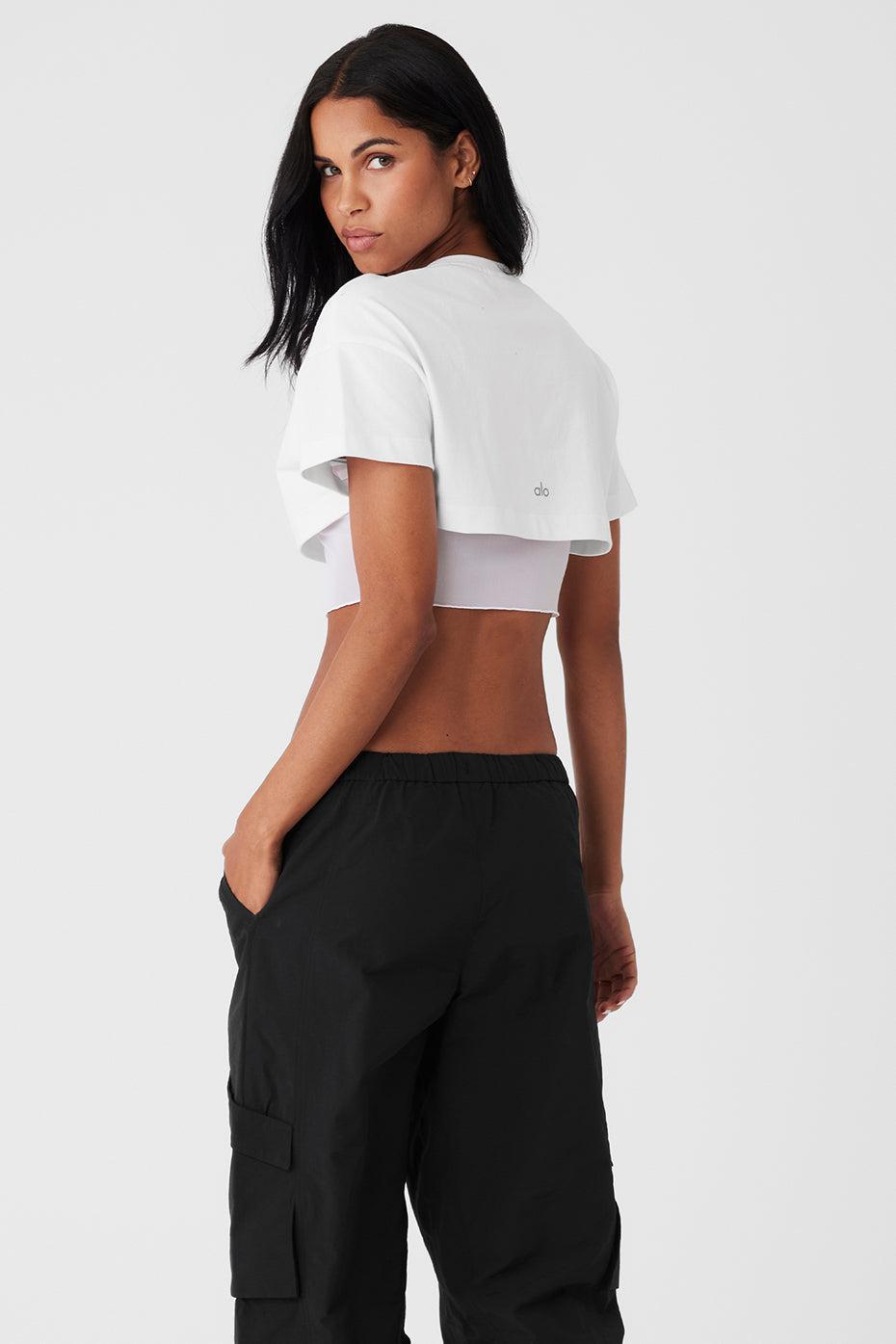 Made You Look Cropped Short Sleeve Tee - White Female Product Image